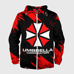 Ветровка с капюшоном мужская Umbrella Corporation, цвет: 3D-белый