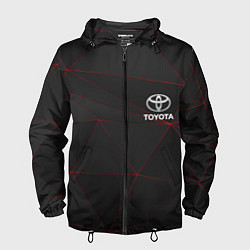 Ветровка с капюшоном мужская TOYOTA, цвет: 3D-черный