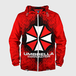 Ветровка с капюшоном мужская Umbrella Corporation, цвет: 3D-белый