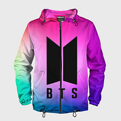 Ветровка с капюшоном мужская BTS, цвет: 3D-черный