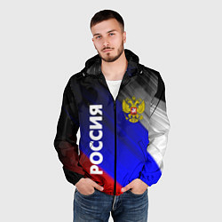 Ветровка с капюшоном мужская РОССИЯ, цвет: 3D-черный — фото 2