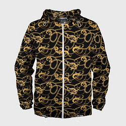 Ветровка с капюшоном мужская Versace, цвет: 3D-белый
