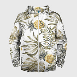 Ветровка с капюшоном мужская Тропики хаки, цвет: 3D-белый