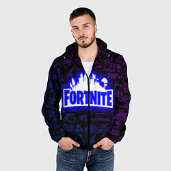 Ветровка с капюшоном мужская FORTNITE, цвет: 3D-черный — фото 2