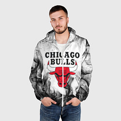 Ветровка с капюшоном мужская CHICAGO BULLS, цвет: 3D-белый — фото 2