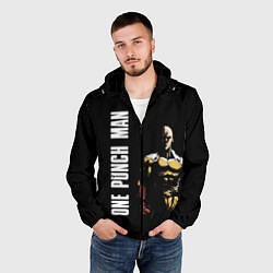 Ветровка с капюшоном мужская One Punch Man, цвет: 3D-черный — фото 2