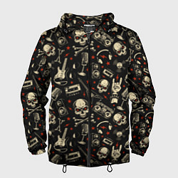Ветровка с капюшоном мужская Heavy Metal, цвет: 3D-черный