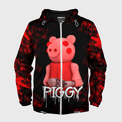 Ветровка с капюшоном мужская Roblox Piggy, цвет: 3D-белый