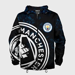 Ветровка с капюшоном мужская Manchester City, цвет: 3D-черный