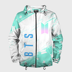 Ветровка с капюшоном мужская BTS БТС, цвет: 3D-черный