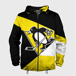 Ветровка с капюшоном мужская Pittsburgh Penguins Exclusive, цвет: 3D-черный