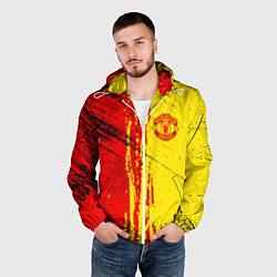 Ветровка с капюшоном мужская Manchester United Дьяволы, цвет: 3D-белый — фото 2