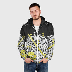 Ветровка с капюшоном мужская GRAFFITY, цвет: 3D-белый — фото 2