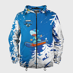 Ветровка с капюшоном мужская Brawl Stars Snowboarding, цвет: 3D-черный
