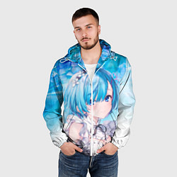 Ветровка с капюшоном мужская Рем, цвет: 3D-белый — фото 2