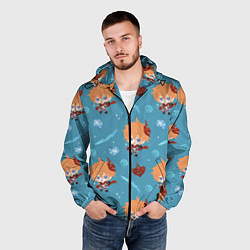 Ветровка с капюшоном мужская Чиби Чайльд, цвет: 3D-черный — фото 2