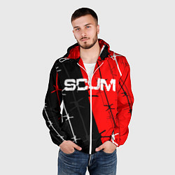 Ветровка с капюшоном мужская SCUM, цвет: 3D-белый — фото 2