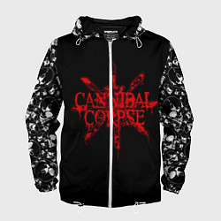 Ветровка с капюшоном мужская Cannibal Corpse, цвет: 3D-белый