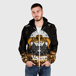 Ветровка с капюшоном мужская Valheim Viking Gold, цвет: 3D-белый — фото 2