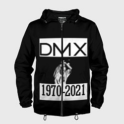 Ветровка с капюшоном мужская DMX 1970-2021, цвет: 3D-черный