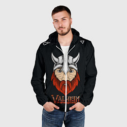 Ветровка с капюшоном мужская Valheim викинг, цвет: 3D-белый — фото 2