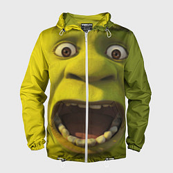 Ветровка с капюшоном мужская Shrek is Yelling, цвет: 3D-белый