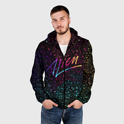 Ветровка с капюшоном мужская AVICII АВТОГРАФ RAIBOW, цвет: 3D-черный — фото 2