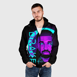 Ветровка с капюшоном мужская Drake, цвет: 3D-черный — фото 2