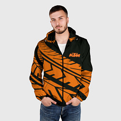 Ветровка с капюшоном мужская ORANGE KTM КТМ Z, цвет: 3D-черный — фото 2
