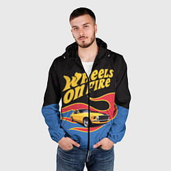 Ветровка с капюшоном мужская Hot Wheels Хот Вилс, цвет: 3D-черный — фото 2