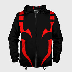 Ветровка с капюшоном мужская ТАТУ ИТАДОРИ СУКУНА TATTOO SUKUNA, ITADORI, цвет: 3D-черный