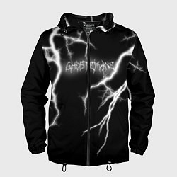 Ветровка с капюшоном мужская GHOSTEMANE Lightning Гостмейн Молния Надпись, цвет: 3D-черный
