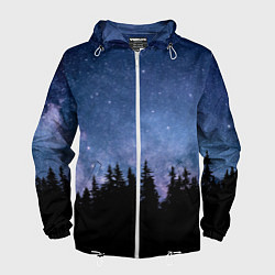 Мужская ветровка НОЧНОЙ ЛЕС И ЗВЕЗДЫ