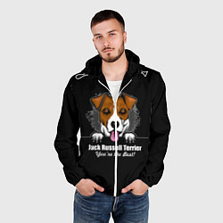 Ветровка с капюшоном мужская Джек-Рассел-Терьер Jack Russell Terrier, цвет: 3D-белый — фото 2