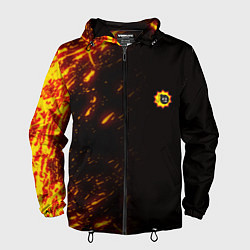 Ветровка с капюшоном мужская Serious Sam Fire Wave, цвет: 3D-черный