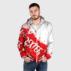 Ветровка с капюшоном мужская Декстер, пятна крови, цвет: 3D-белый — фото 2