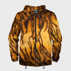 Ветровка с капюшоном мужская Шкура тигра 2022, цвет: 3D-черный
