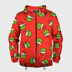 Ветровка с капюшоном мужская Гринч Похититель Рождества, цвет: 3D-черный