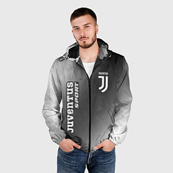 Ветровка с капюшоном мужская ЮВЕНТУС Juventus Sport Абстракция, цвет: 3D-черный — фото 2