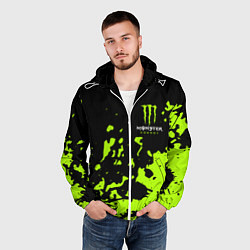 Ветровка с капюшоном мужская Monster Energy green, цвет: 3D-белый — фото 2