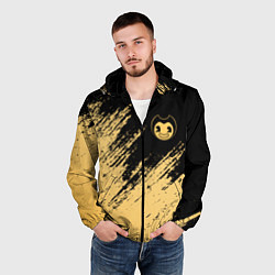 Ветровка с капюшоном мужская Bendy and the ink machine - Вектор, цвет: 3D-черный — фото 2