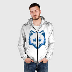 Ветровка с капюшоном мужская Полярный лис, цвет: 3D-черный — фото 2