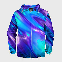 Ветровка с капюшоном мужская Neon Holographic, цвет: 3D-белый