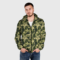 Ветровка с капюшоном мужская Star camouflage, цвет: 3D-черный — фото 2