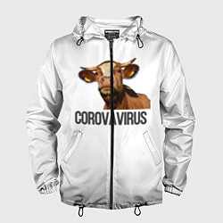 Ветровка с капюшоном мужская Corovavirus, цвет: 3D-черный
