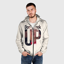 Ветровка с капюшоном мужская Dont look upНе смотри на вверх, цвет: 3D-черный — фото 2