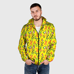 Ветровка с капюшоном мужская PUNK - PUNK - PUNK, цвет: 3D-черный — фото 2