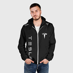 Ветровка с капюшоном мужская TESLA - ТЕСЛА КАРБОН И МЕТАЛЛ, цвет: 3D-белый — фото 2