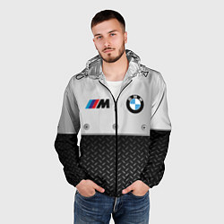 Ветровка с капюшоном мужская BMW БМВ СТАЛЬ, цвет: 3D-черный — фото 2