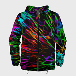 Ветровка с капюшоном мужская Neon pattern Vanguard, цвет: 3D-черный